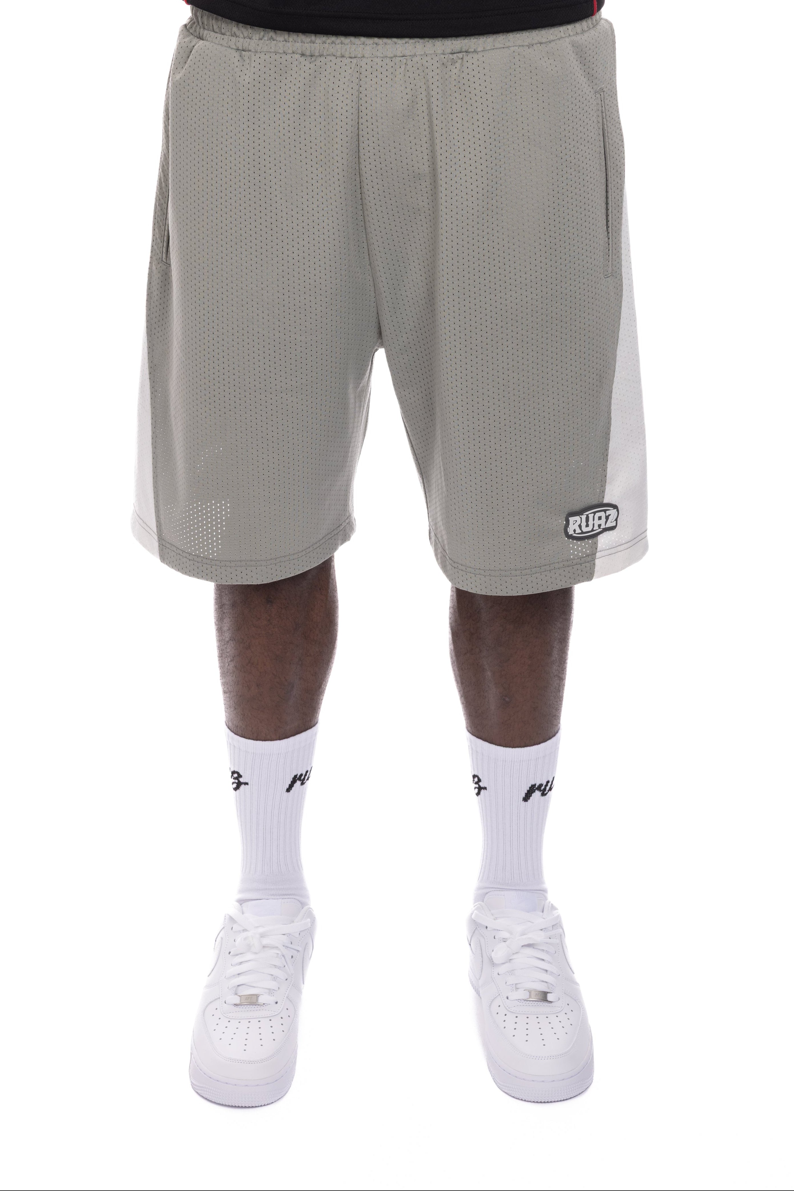 GREY MESH SHORTS