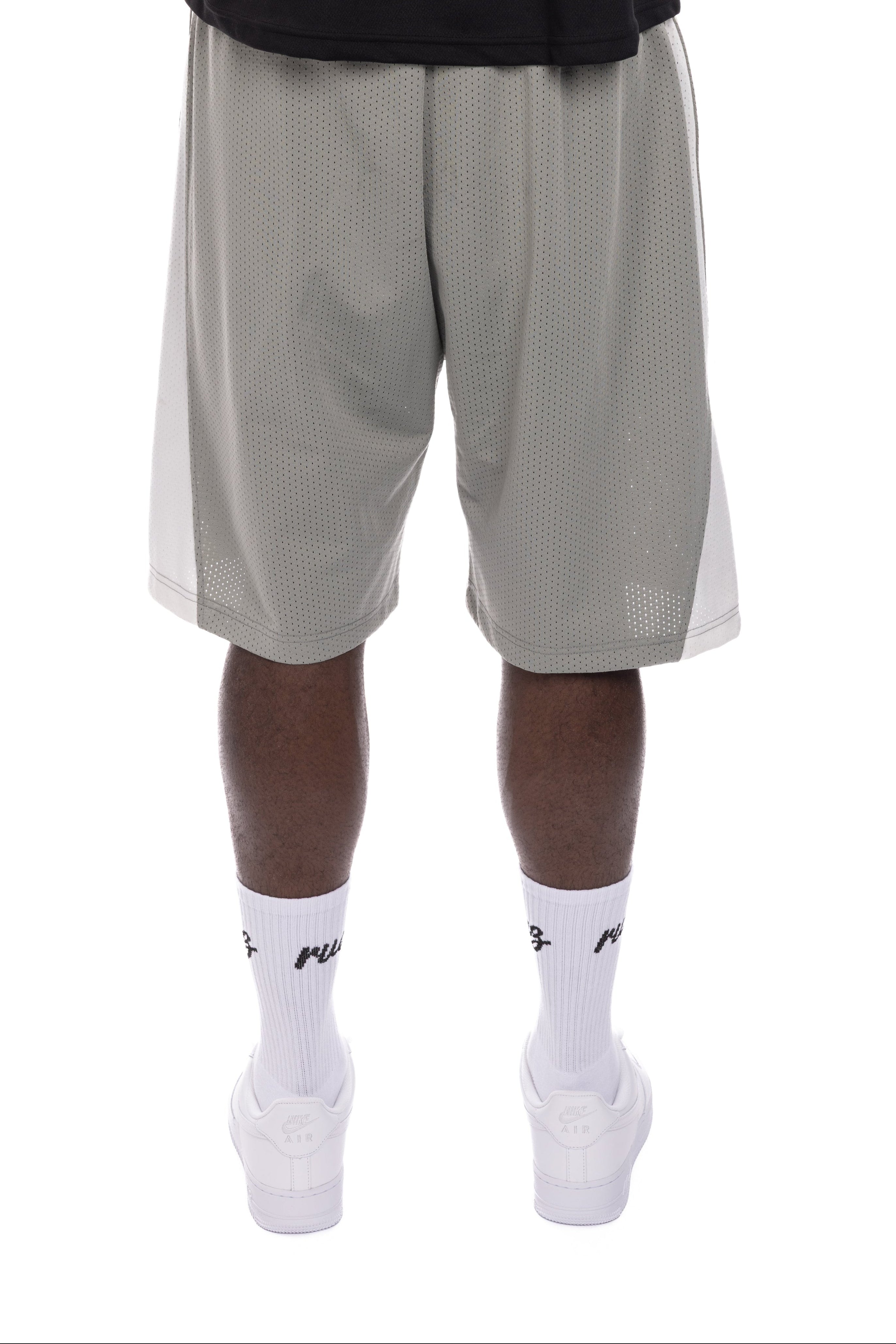 GREY MESH SHORTS