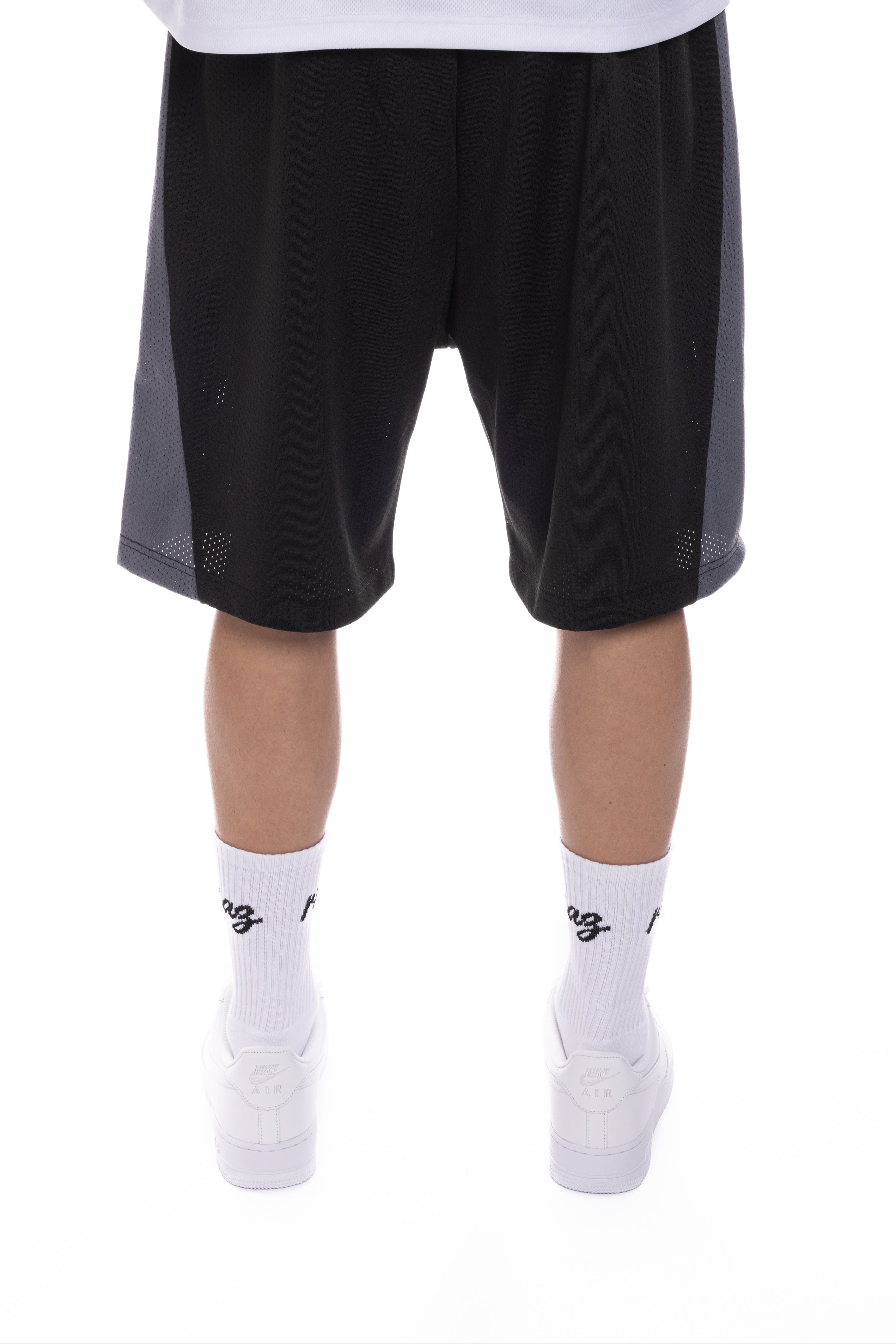 BLACK MESH SHORTS